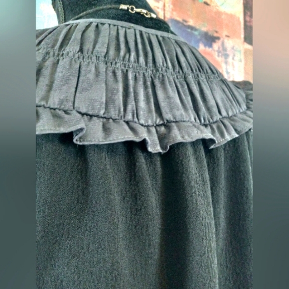 Current Air Black & Charcoal Grey Print Top Size L NWOT - Picture 5 of 9